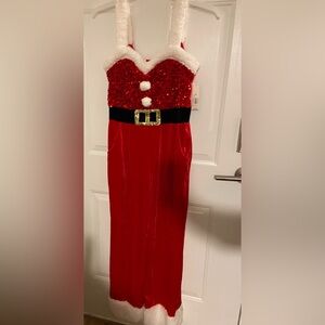 Mrs Santa Sequin Jumper Romper NWT Medium